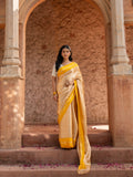 Yellow Pure Tissue Silk Banarasi Brocade Handloom Saree