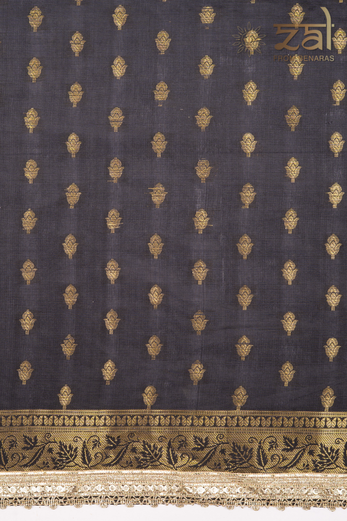 Black Pure Silk Banarasi Handloom Saree