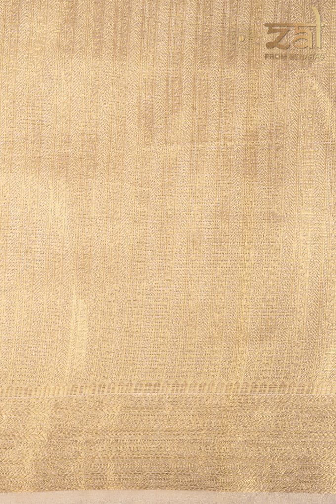 Golden Pure Katan Kanjeevaram Silk Banarasi Handloom Saree
