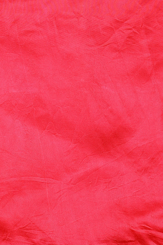 Red Pure Chanderi Silk Saree (plain)