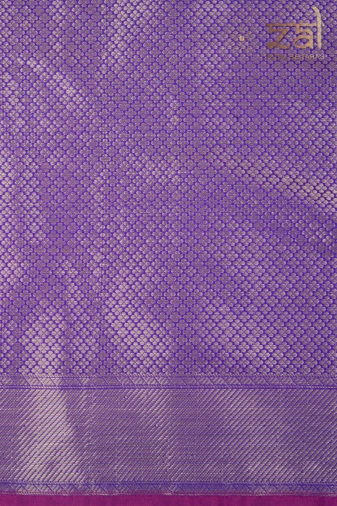 Purple Pure Silk Banarasi Handloom Saree