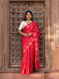 Red Pure Silk Banarasi Handloom Saree